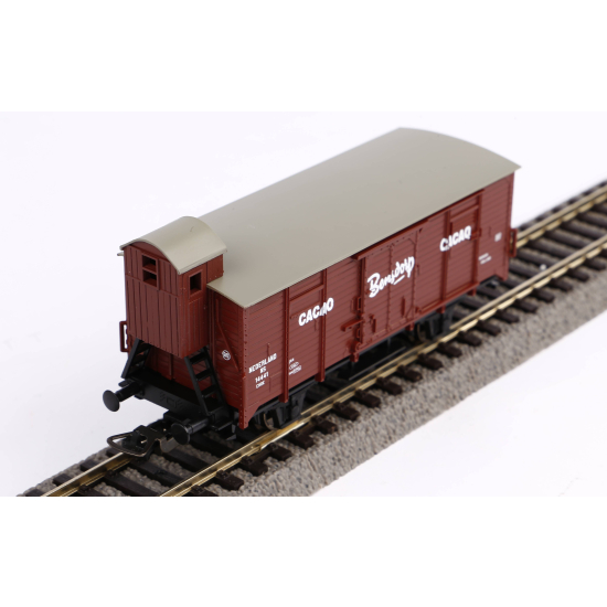PIKO 95358 , Wagon towarowy NS Bensdorp Cacao z budką hamulcową H0